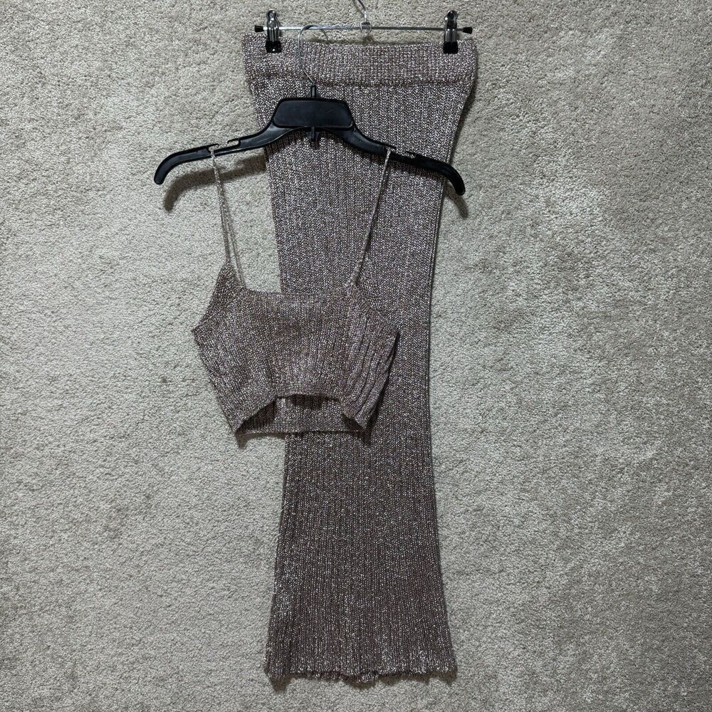 ASOS Ribbed Two-Piece Set in Light Gray - Picture 11 of 14